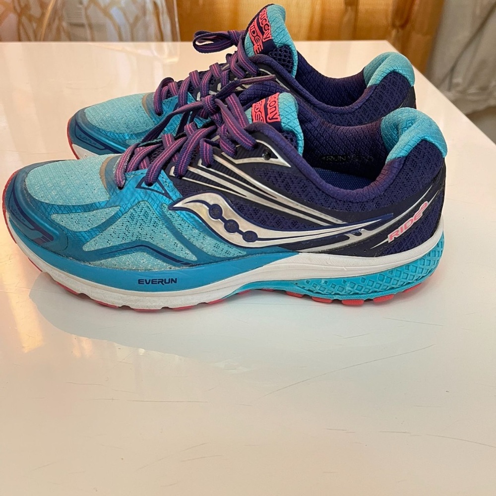 Saucony Everun Ride 9, Blue/Purple, Sz 7 Women